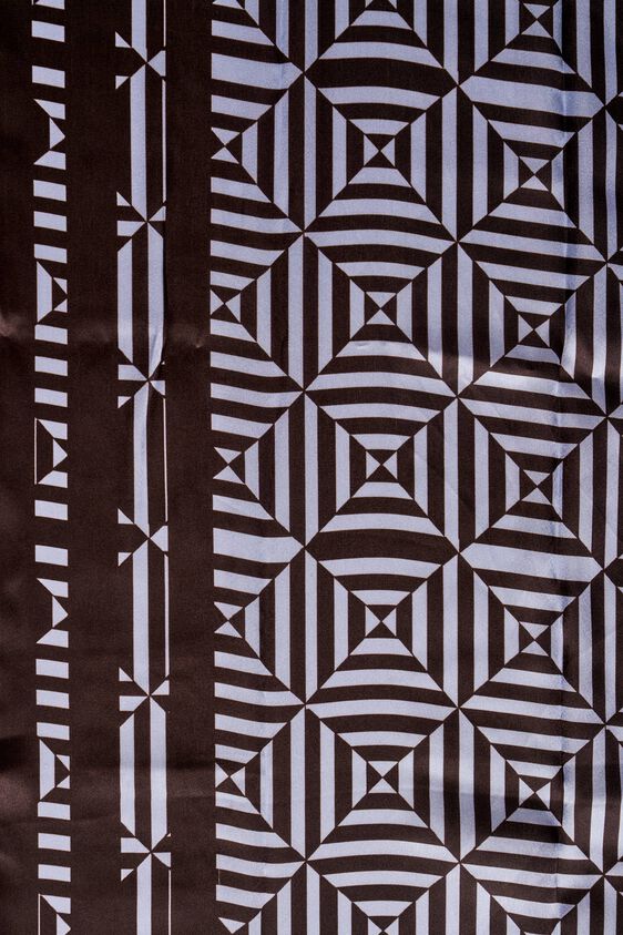 Brown Print Scarf, , image 2